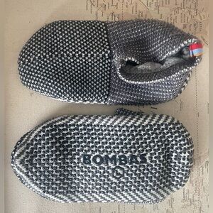Bombas Slipper Socks Size Large Gray/Black